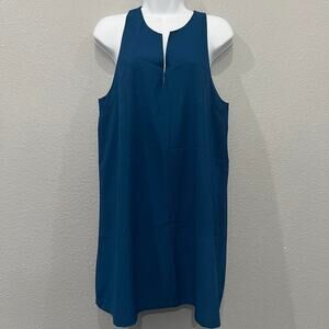 Blue sleeveless mini dress
